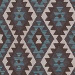 Løper Kelimteppe - Splash - 303 x 78 cm - mørkegrønn