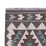 Runner Kelim Rug - Splash - 288 x 80 cm - dark green