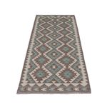 Runner Kelim Rug - Splash - 288 x 80 cm - dark green