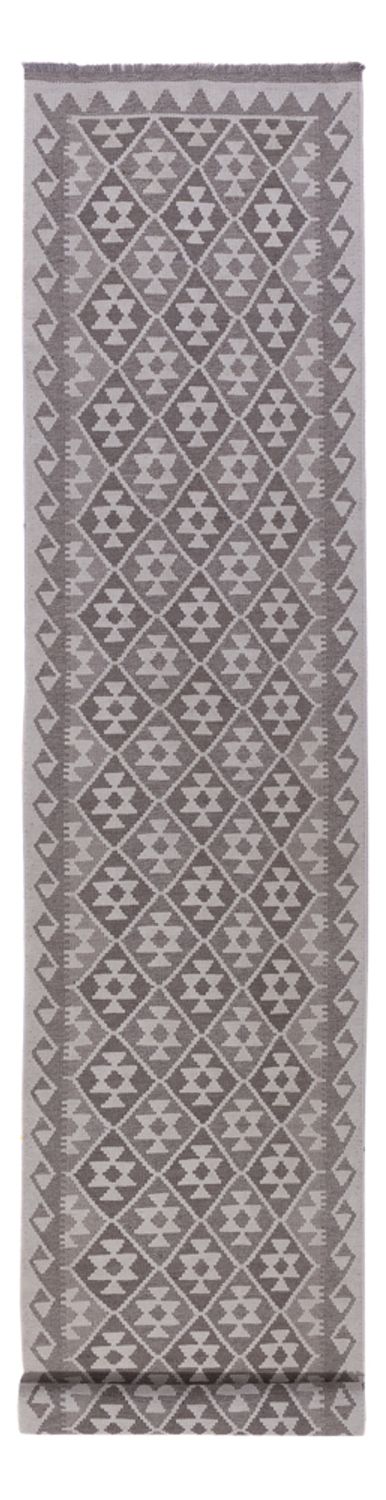 Runner Kelim Rug - Splash - 393 x 81 cm - dark grey