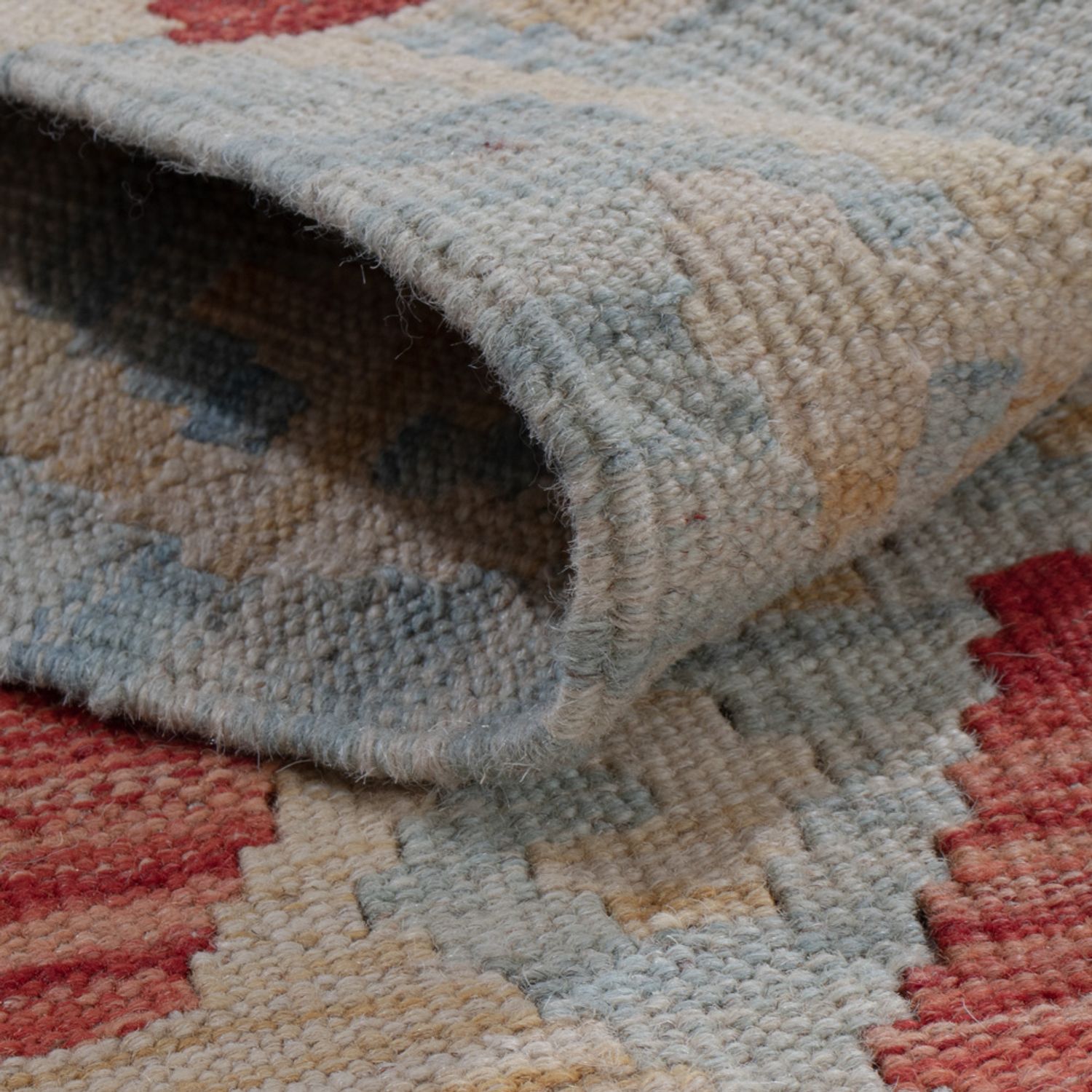 Løper Kelimteppe - Splash - 313 x 80 cm - flerfarget