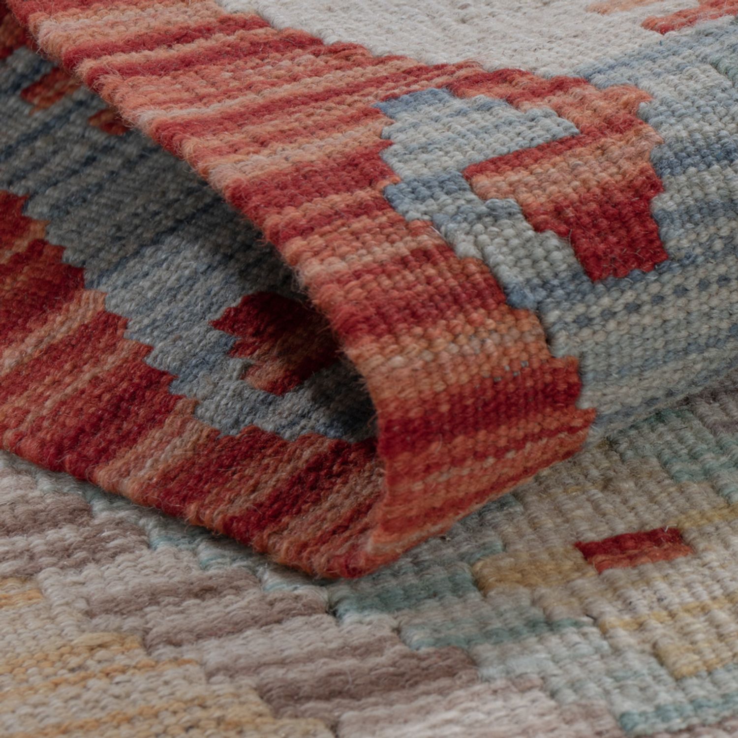 Runner Kelim Rug - Splash - 243 x 80 cm - multicolored