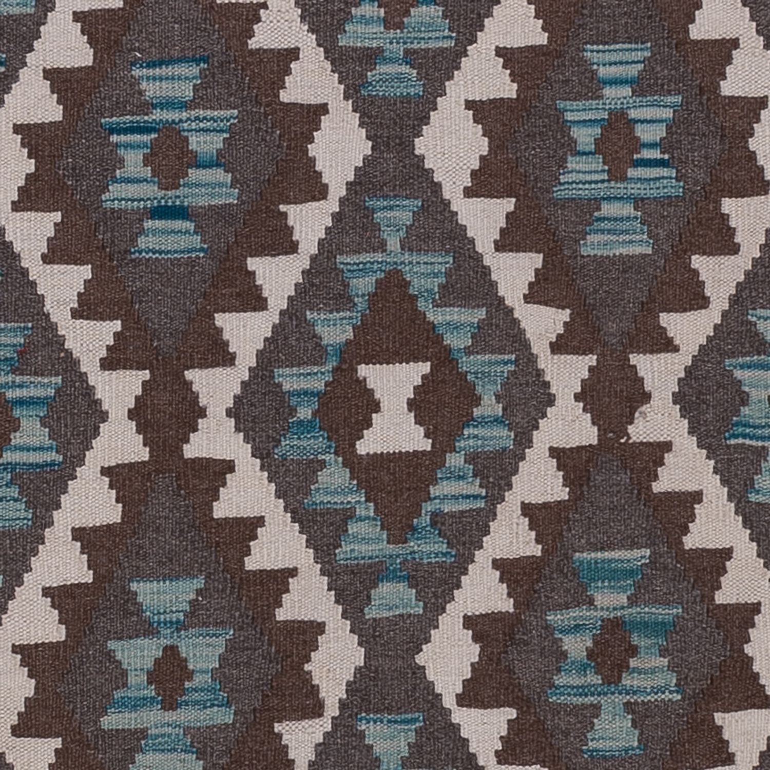 Runner Kelim Rug - Splash - 297 x 82 cm - dark green