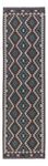 Runner Kelim Rug - Splash - 303 x 83 cm - dark green