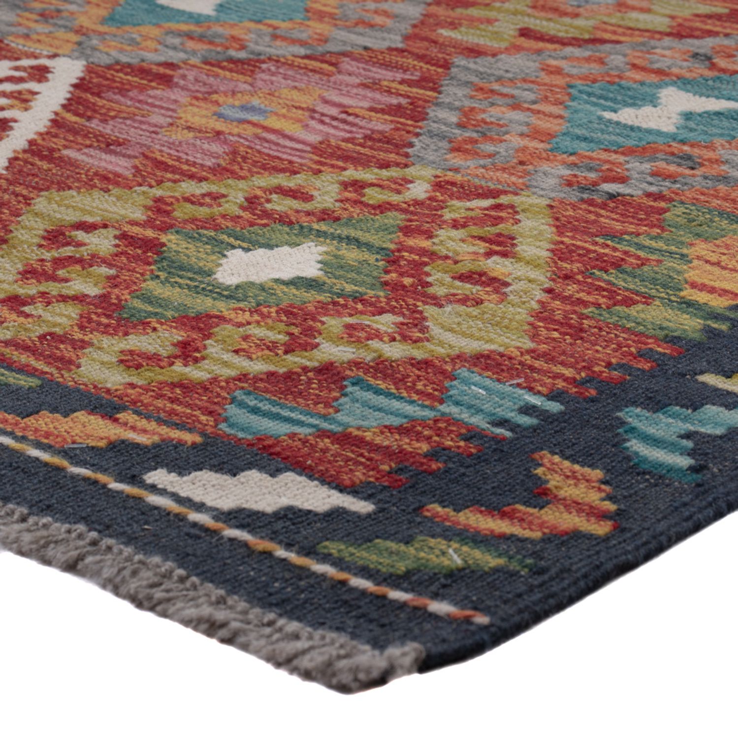 Runner Kelim Rug - Splash - 292 x 82 cm - multicolored