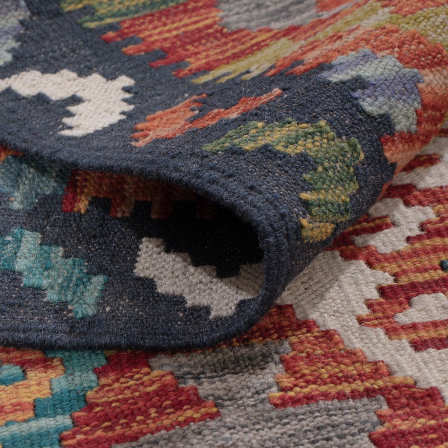 Runner Kelim Rug - Splash - 292 x 82 cm - multicolored