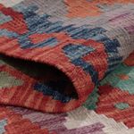 Løper Kelimteppe - Splash - 302 x 82 cm - flerfarget