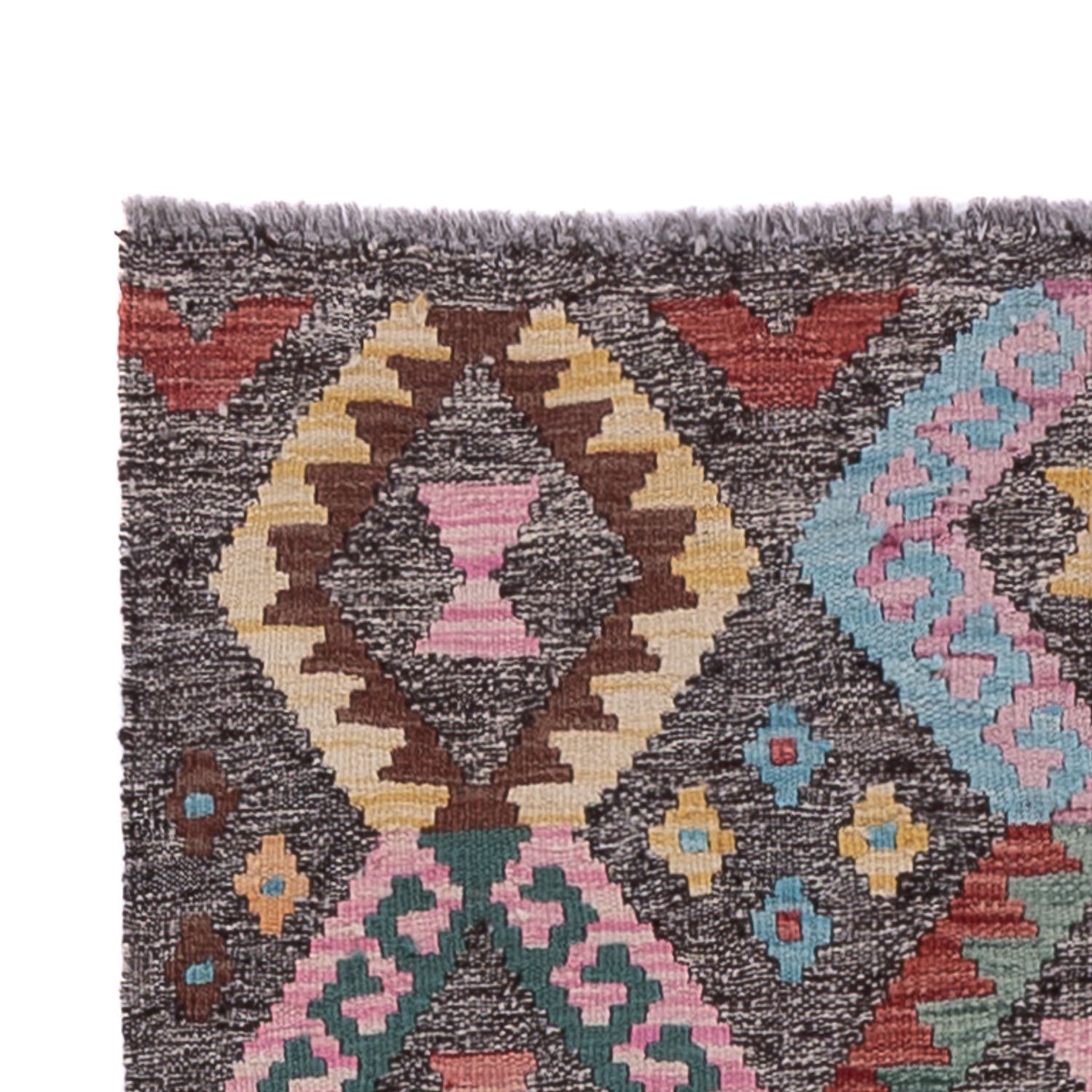 Runner Kelim Rug - Splash - 302 x 90 cm - multicolored