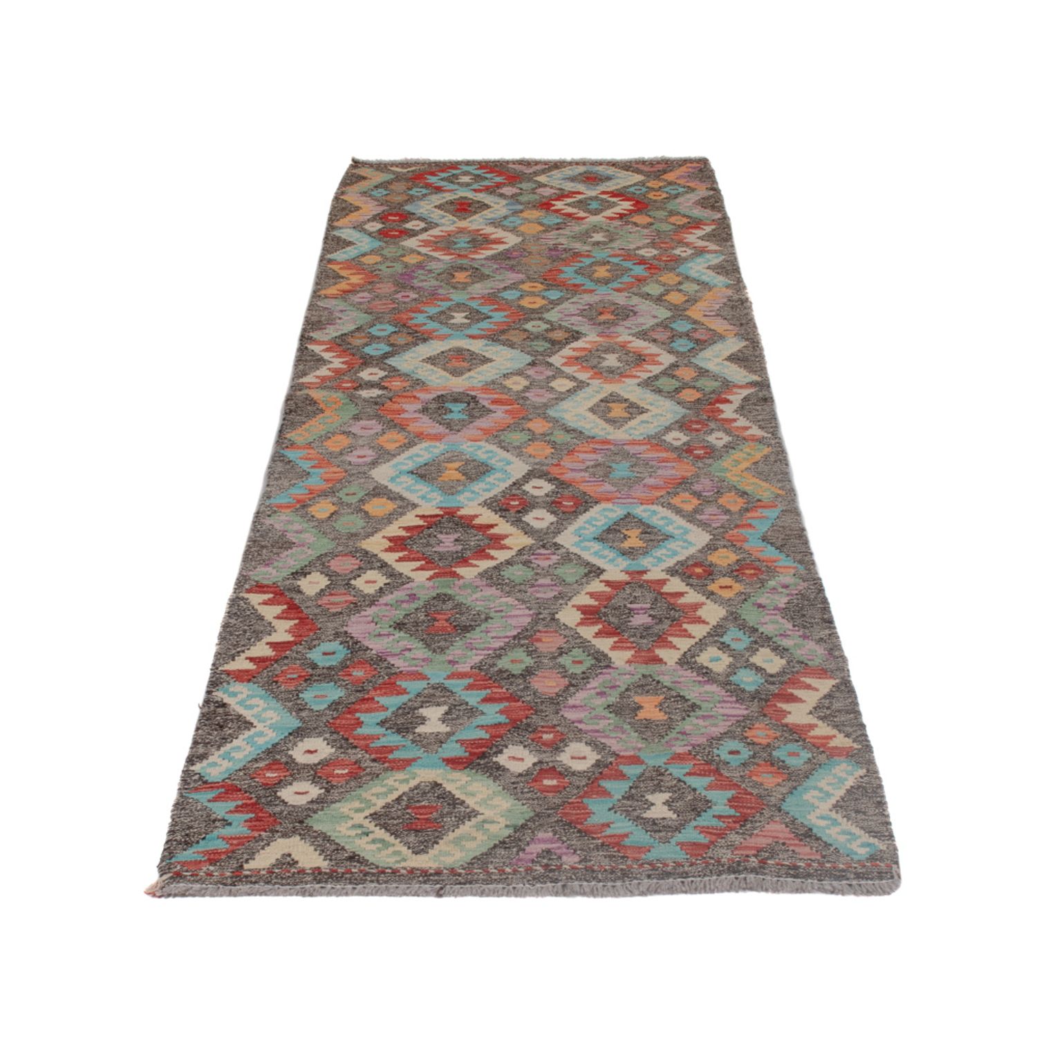 Runner Kelim Rug - Splash - 305 x 88 cm - multicolored