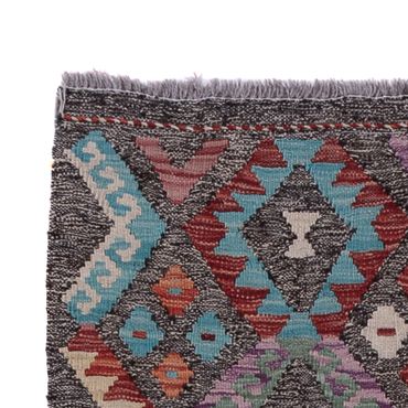 Corredor Tapete Kelim - Splash - 305 x 88 cm - multicolorido