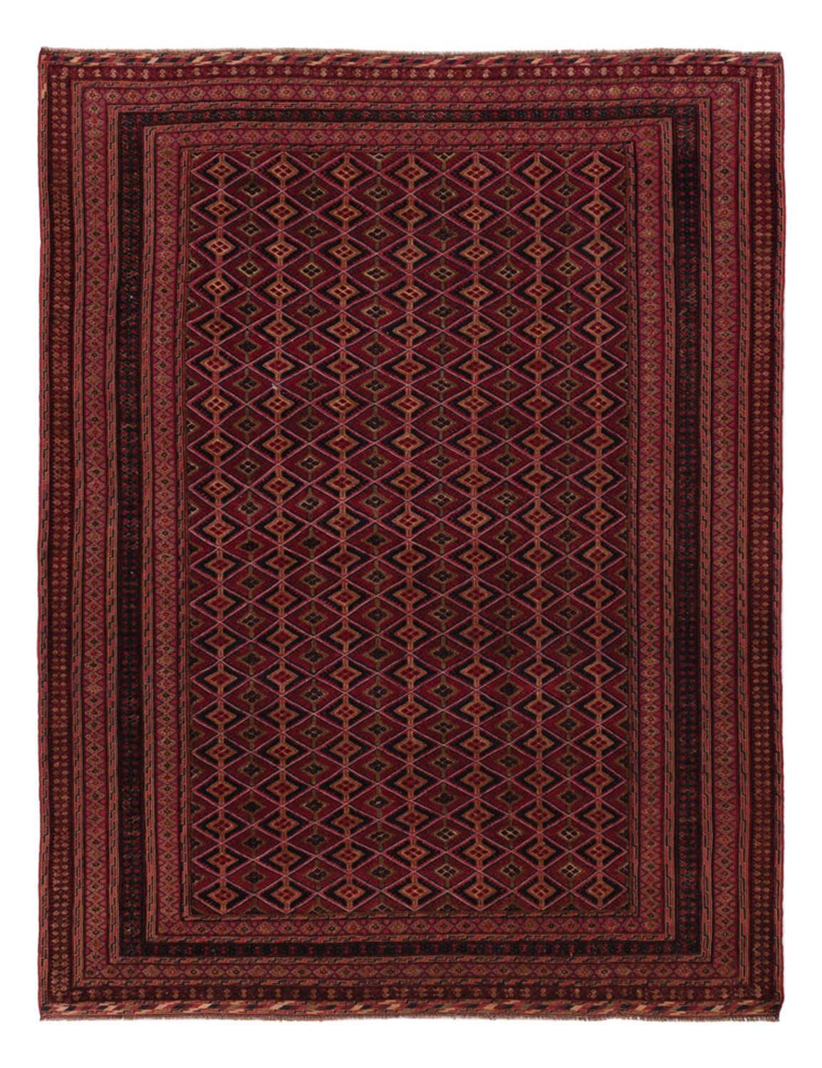 Kelim Rug - Oriental - 196 x 156 cm - dark red