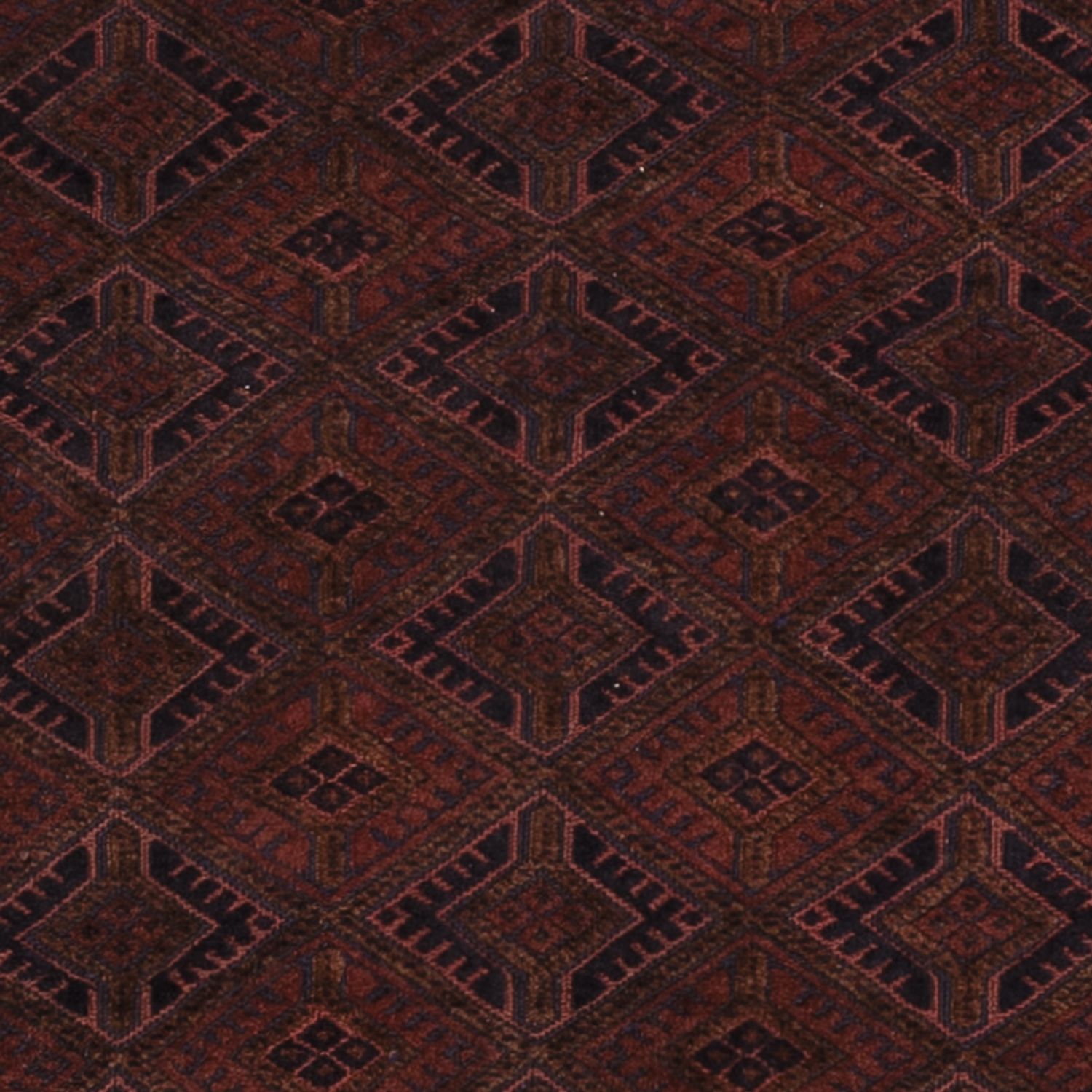 Kelim Rug - Oriental square  - 189 x 156 cm - dark red