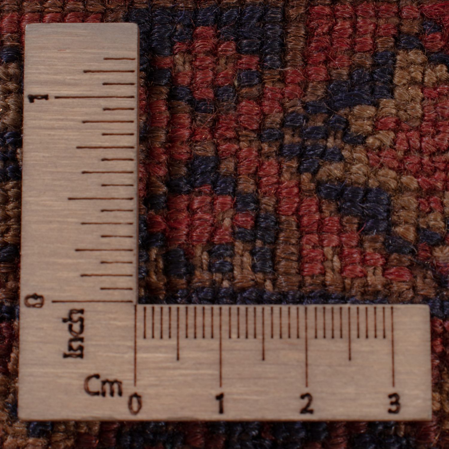 Kelim Rug - Oriental square  - 189 x 156 cm - dark red