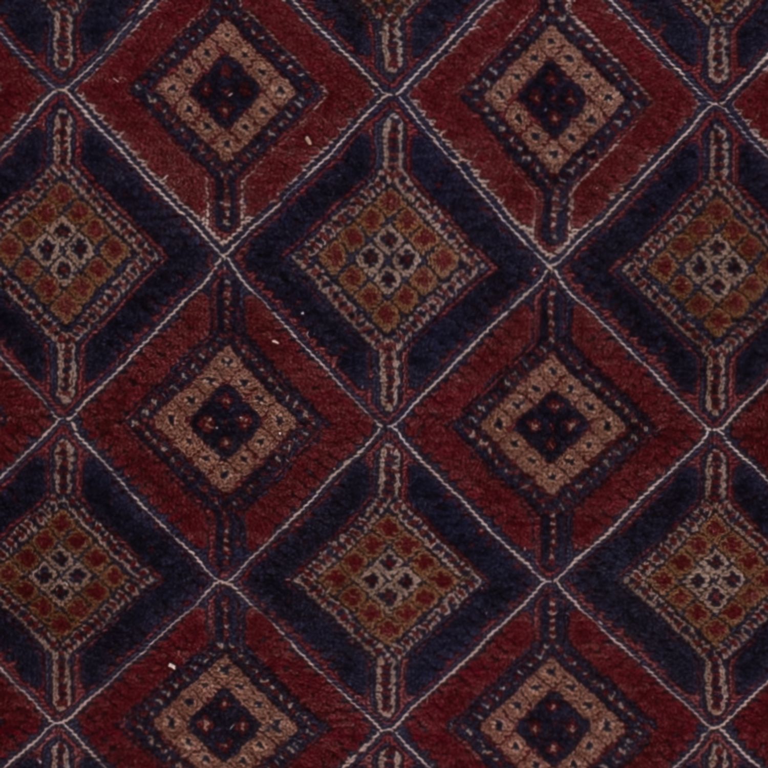 Kelim Rug - Oriental square  - 177 x 157 cm - dark red