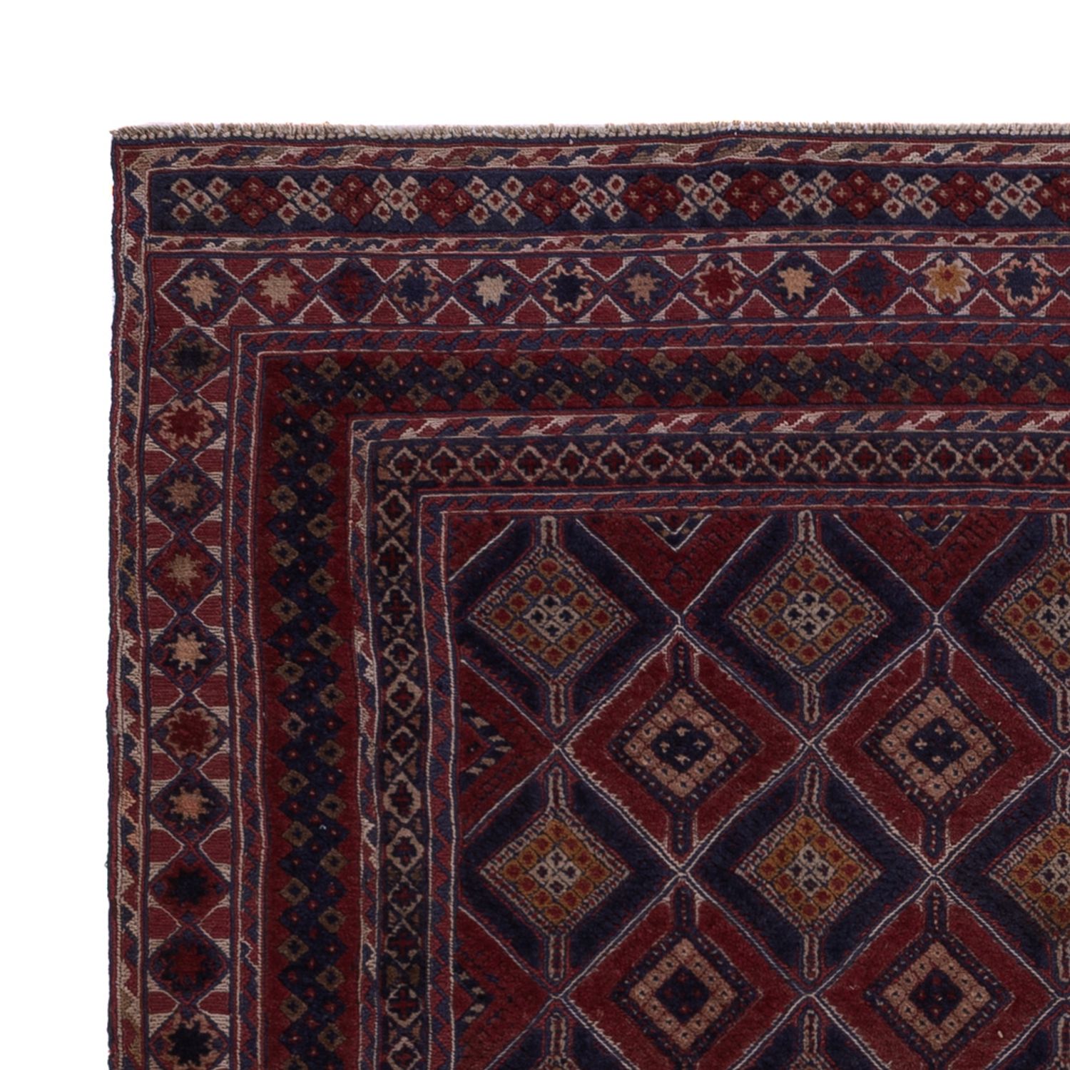 Kelim Rug - Oriental square  - 177 x 157 cm - dark red