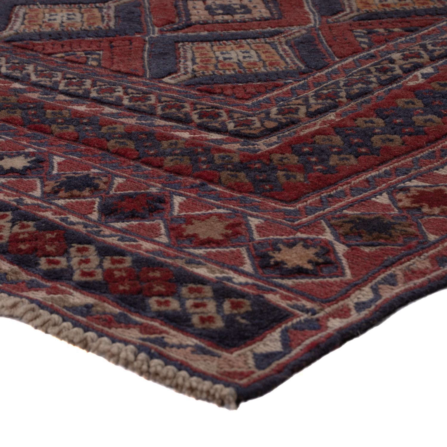 Kelim Rug - Oriental square  - 177 x 157 cm - dark red