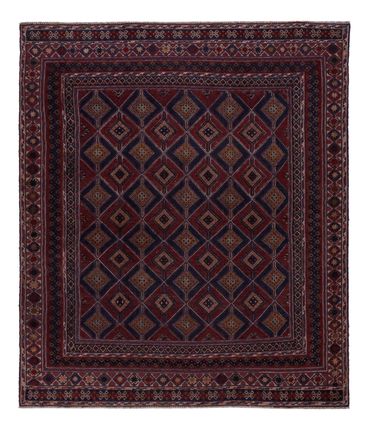 Kelim Rug - Oriental square  - 177 x 157 cm - dark red