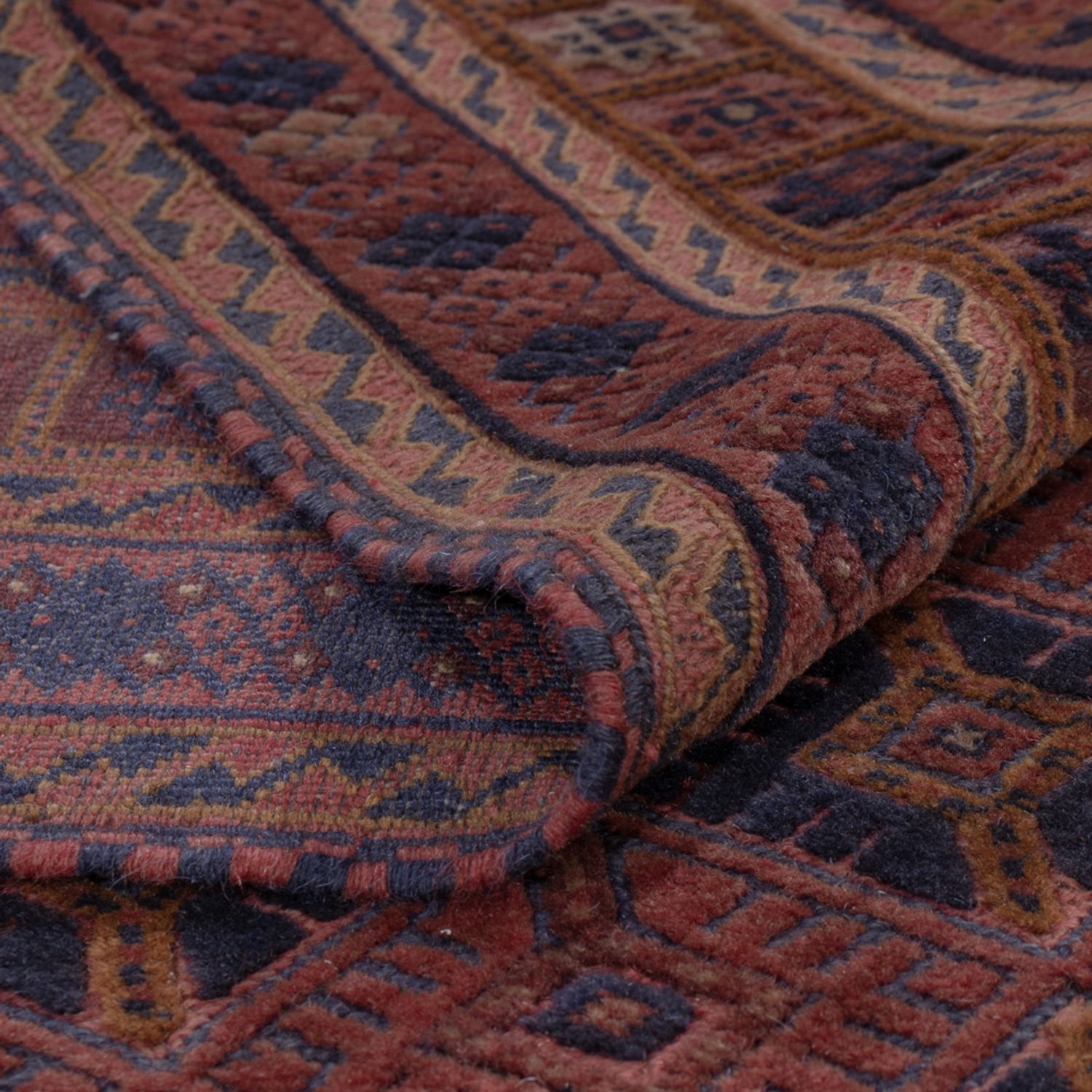 Kelimteppe - Orientalsk - 190 x 168 cm - mørk rød