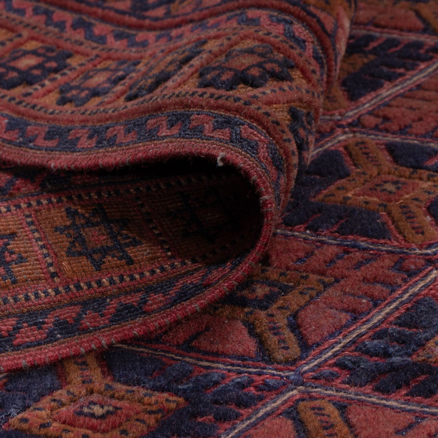 Kelimteppe - Orientalsk - 195 x 145 cm - mørk rød