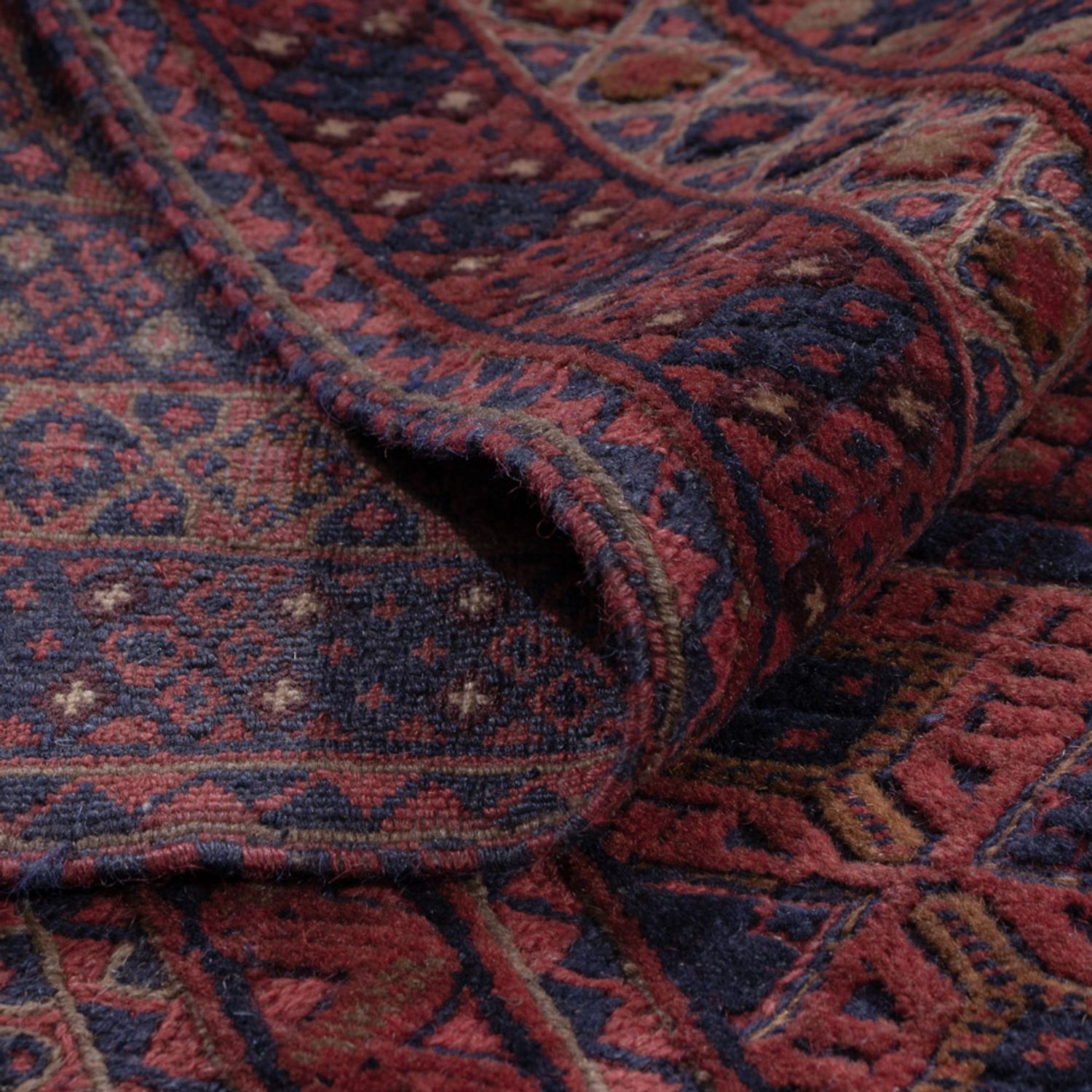 Kelimteppe - Orientalsk - 198 x 153 cm - mørk rød