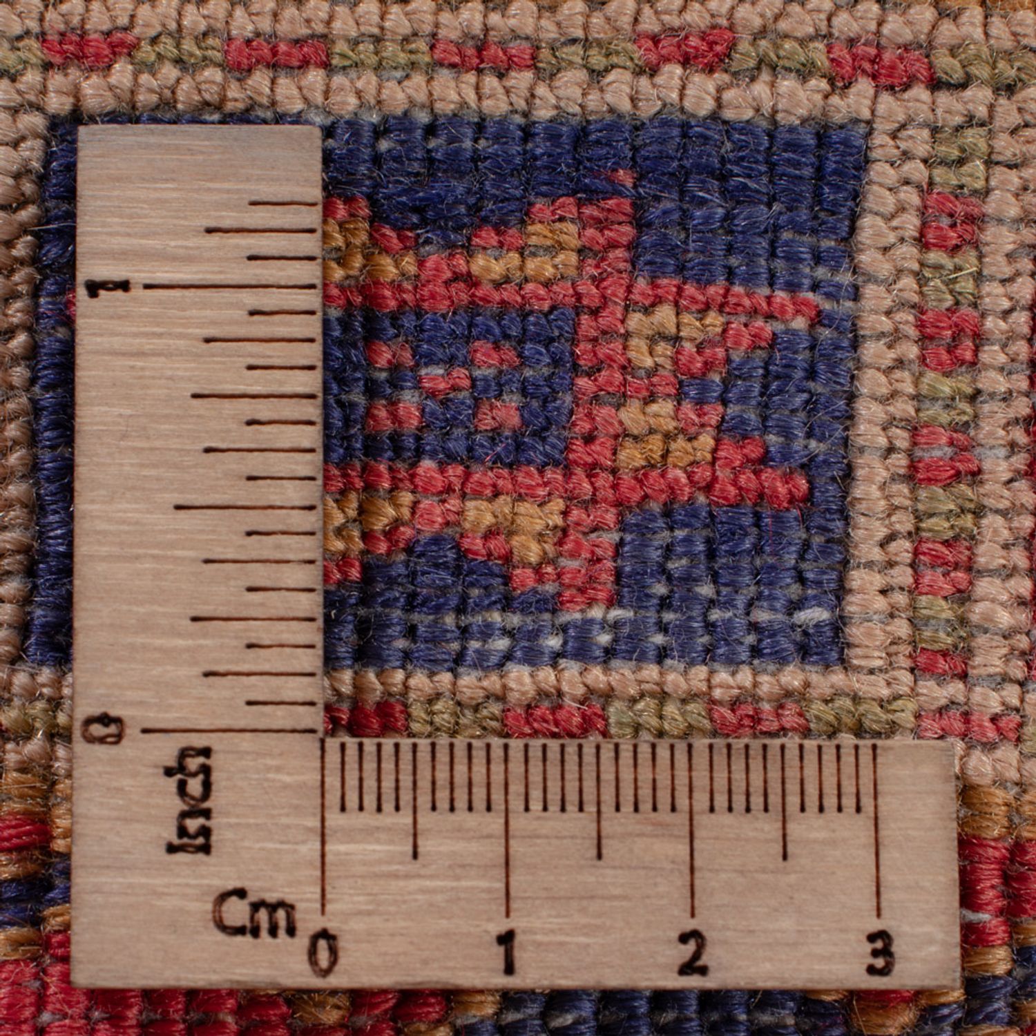 Kelim Rug - Oriental square  - 183 x 157 cm - dark red