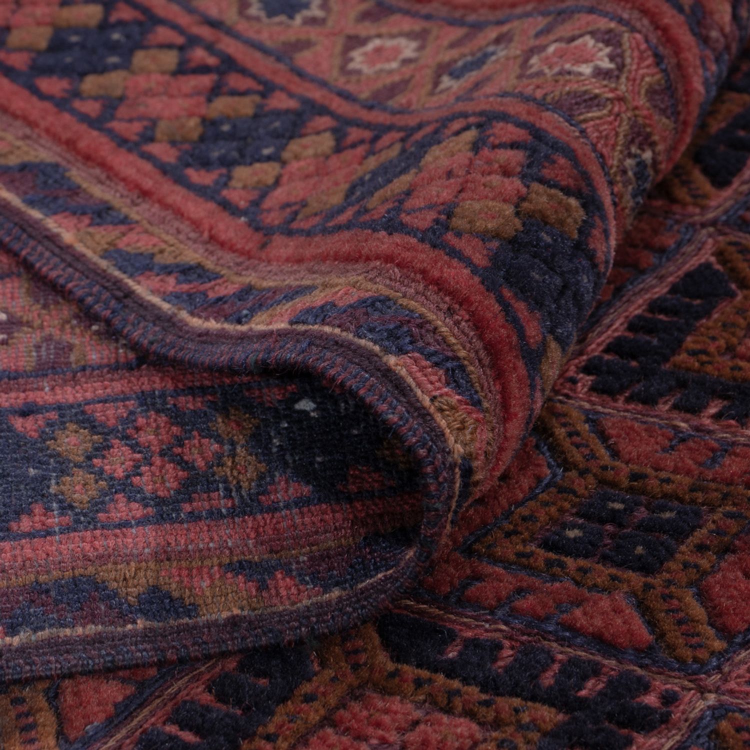 Kelimteppe - Orientalsk - 204 x 153 cm - mørk rød