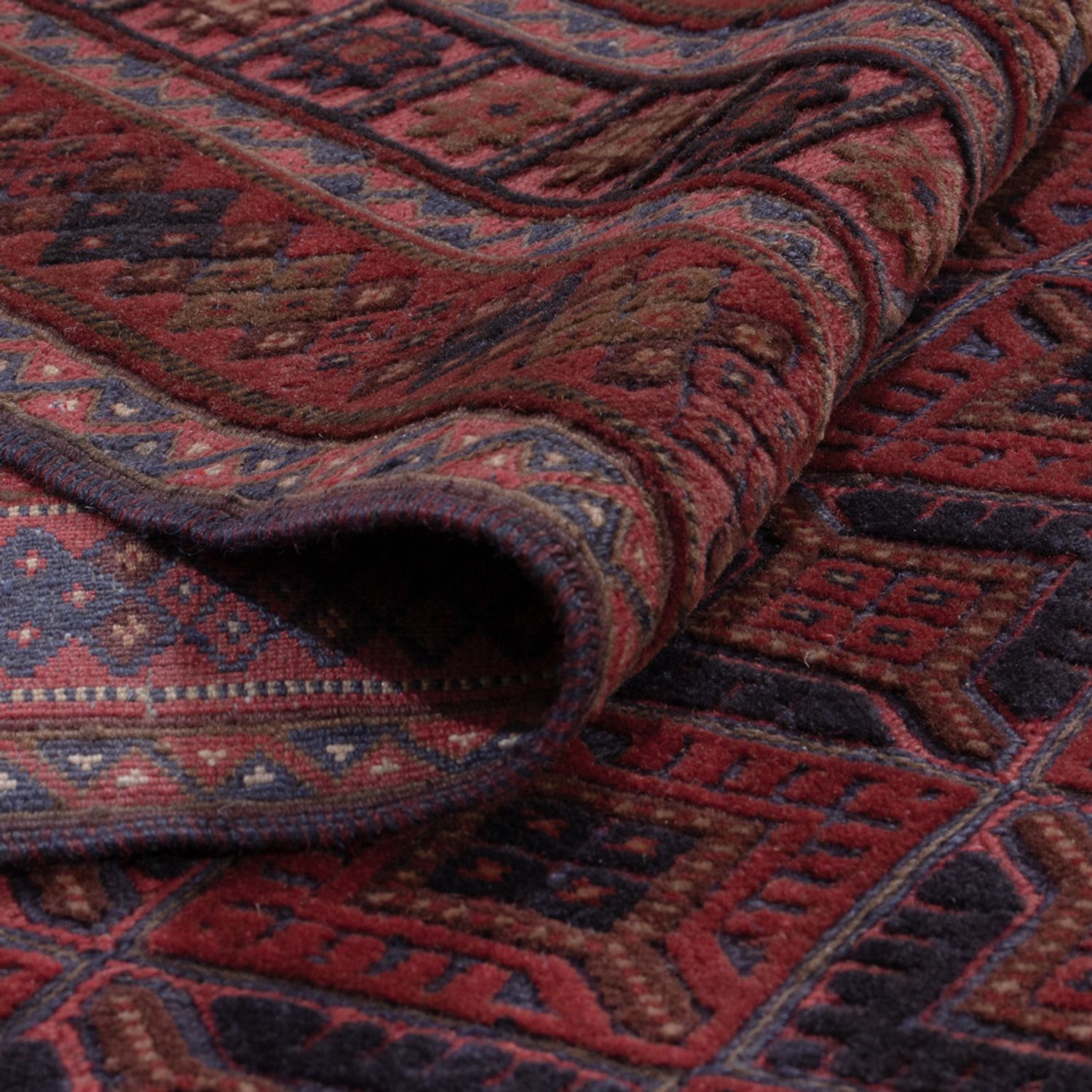 Kelimteppe - Orientalsk - 200 x 146 cm - mørk rød