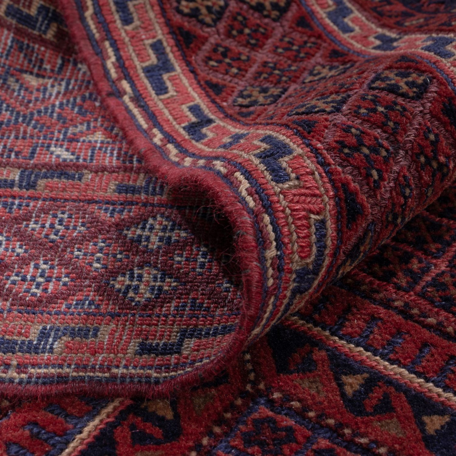 Kelimteppe - Orientalsk - 186 x 143 cm - mørk rød