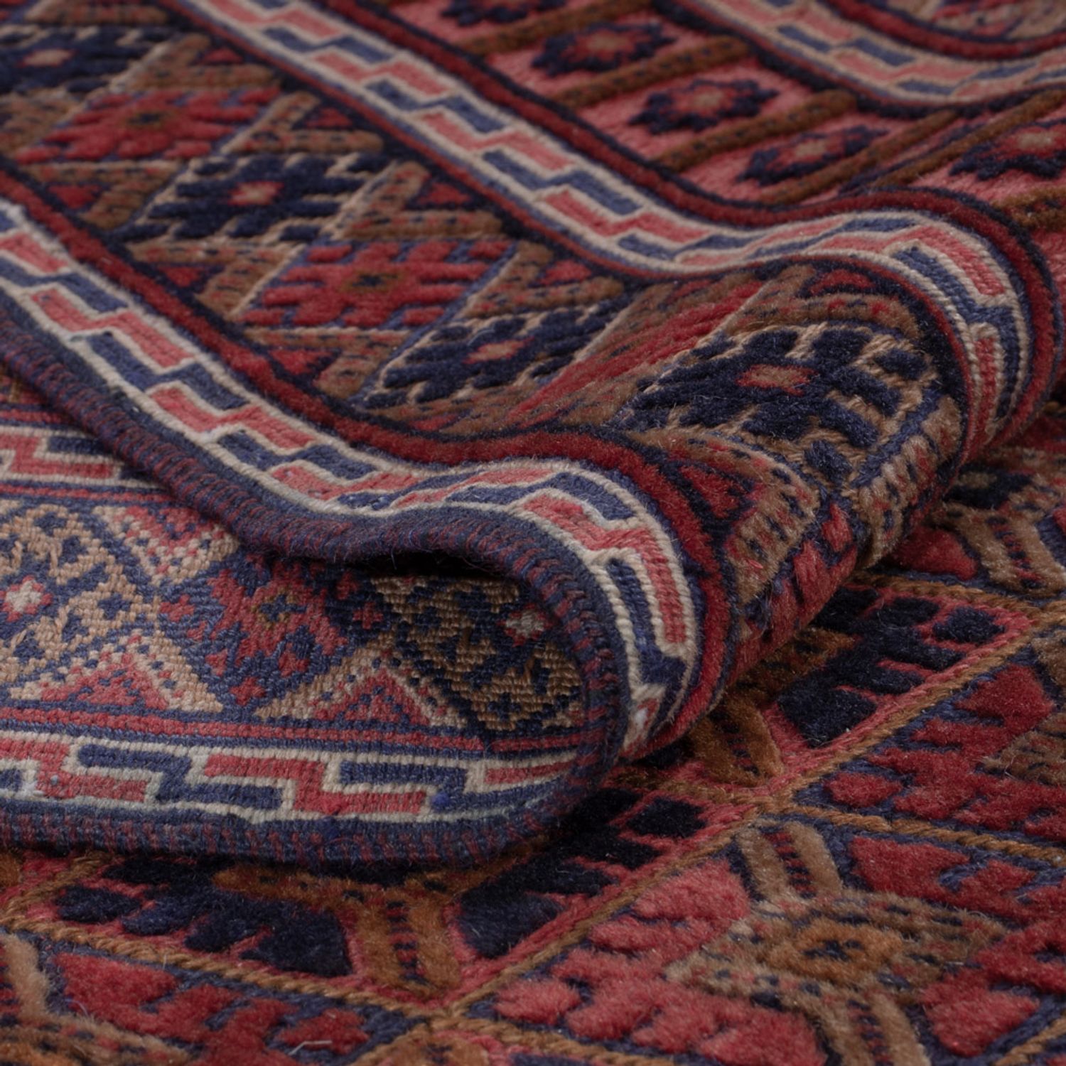 Kelimteppe - Orientalsk - 196 x 148 cm - mørk rød