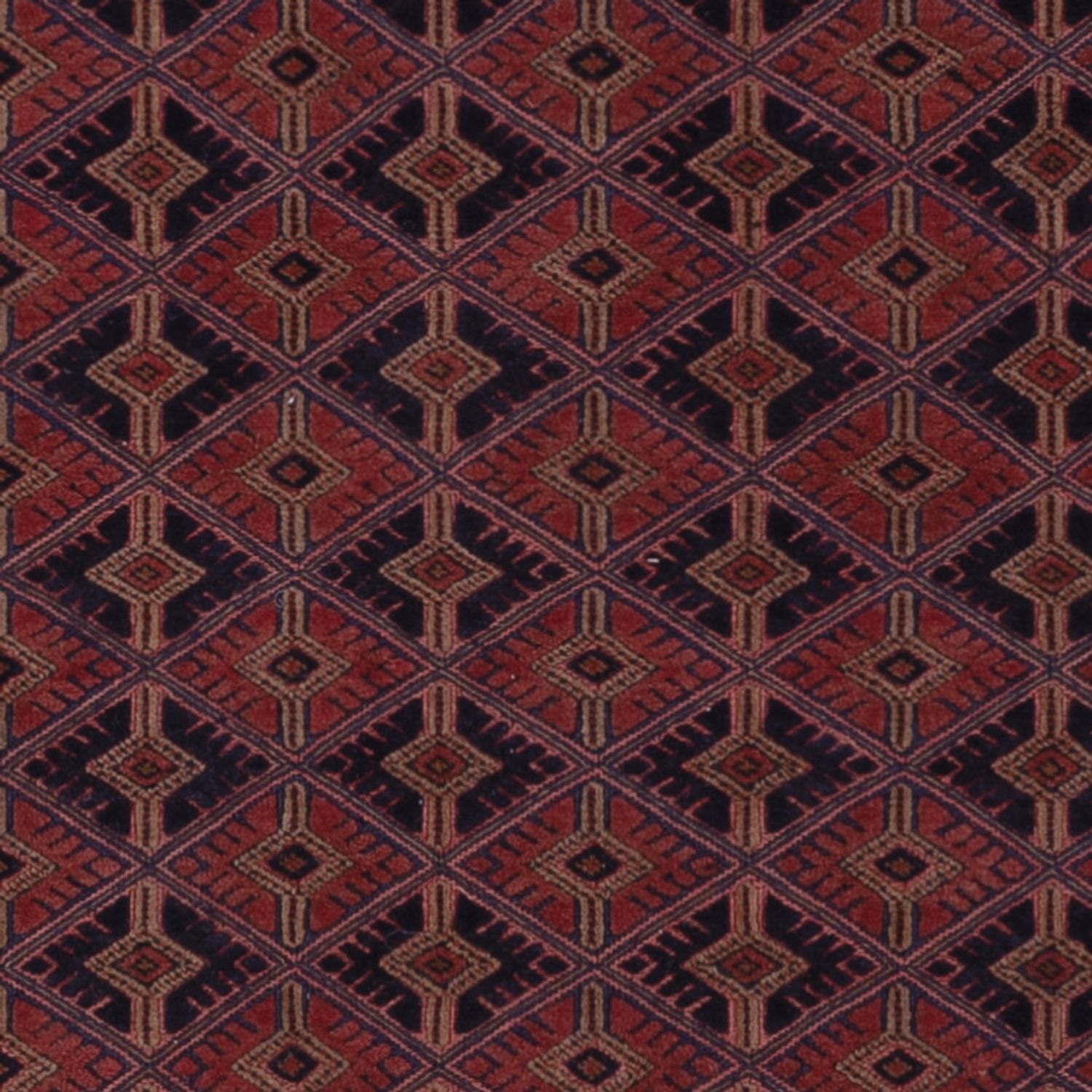 Kelimteppe - Orientalsk - 193 x 155 cm - mørk rød