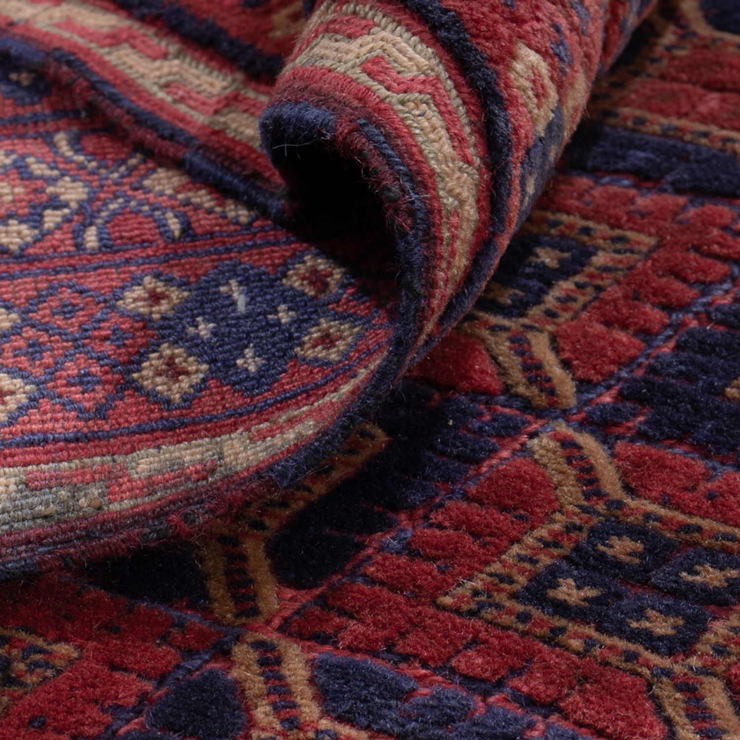 Kelimteppe - Orientalsk - 191 x 146 cm - mørk rød