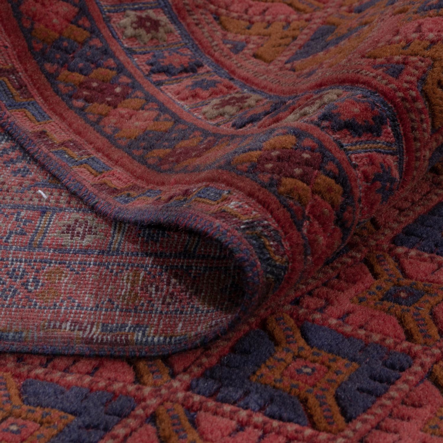 Kelimteppe - Orientalsk - 196 x 144 cm - mørk rød