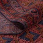 Kelimteppe - Orientalsk - 196 x 144 cm - mørk rød