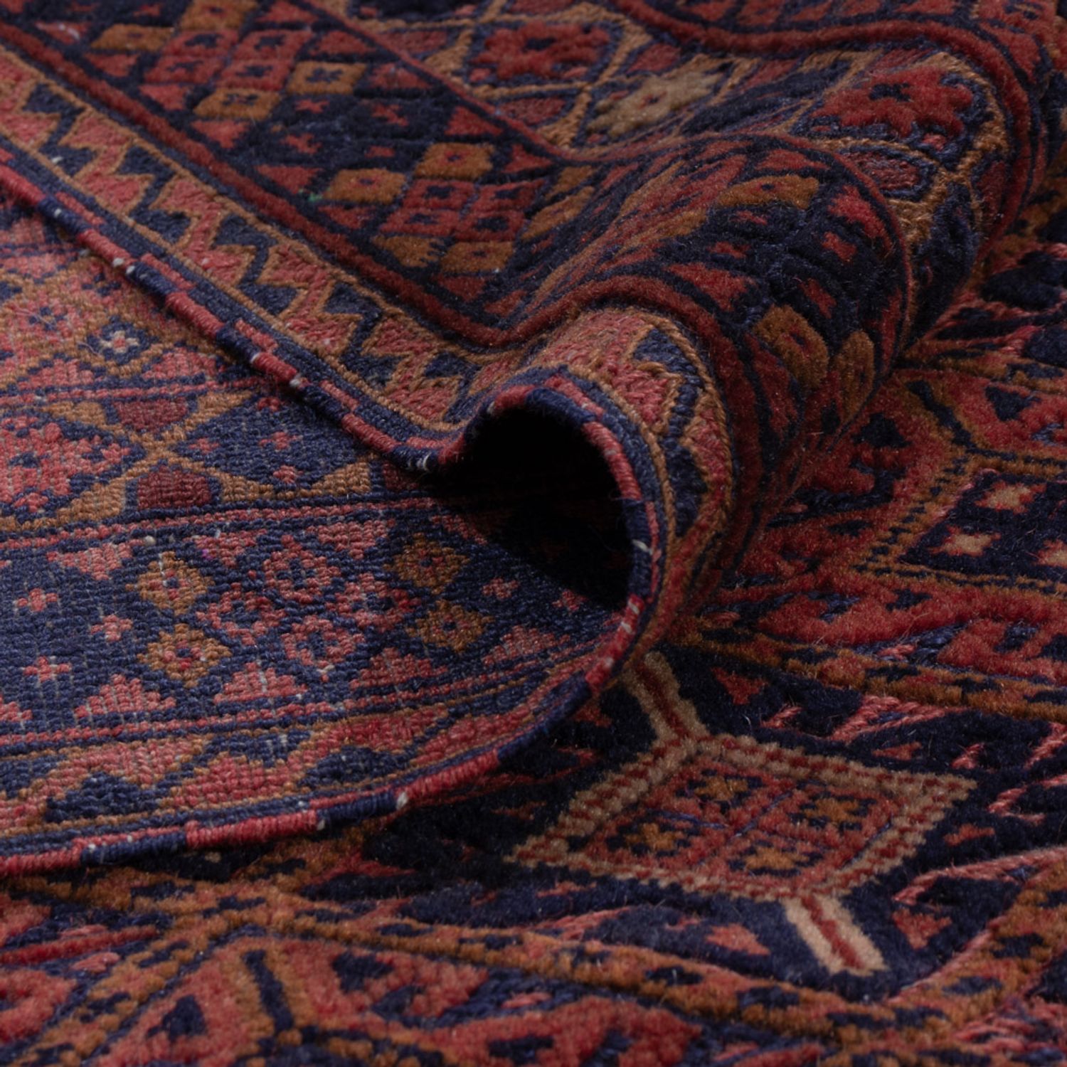 Kelimteppe - Orientalsk - 197 x 161 cm - mørk rød