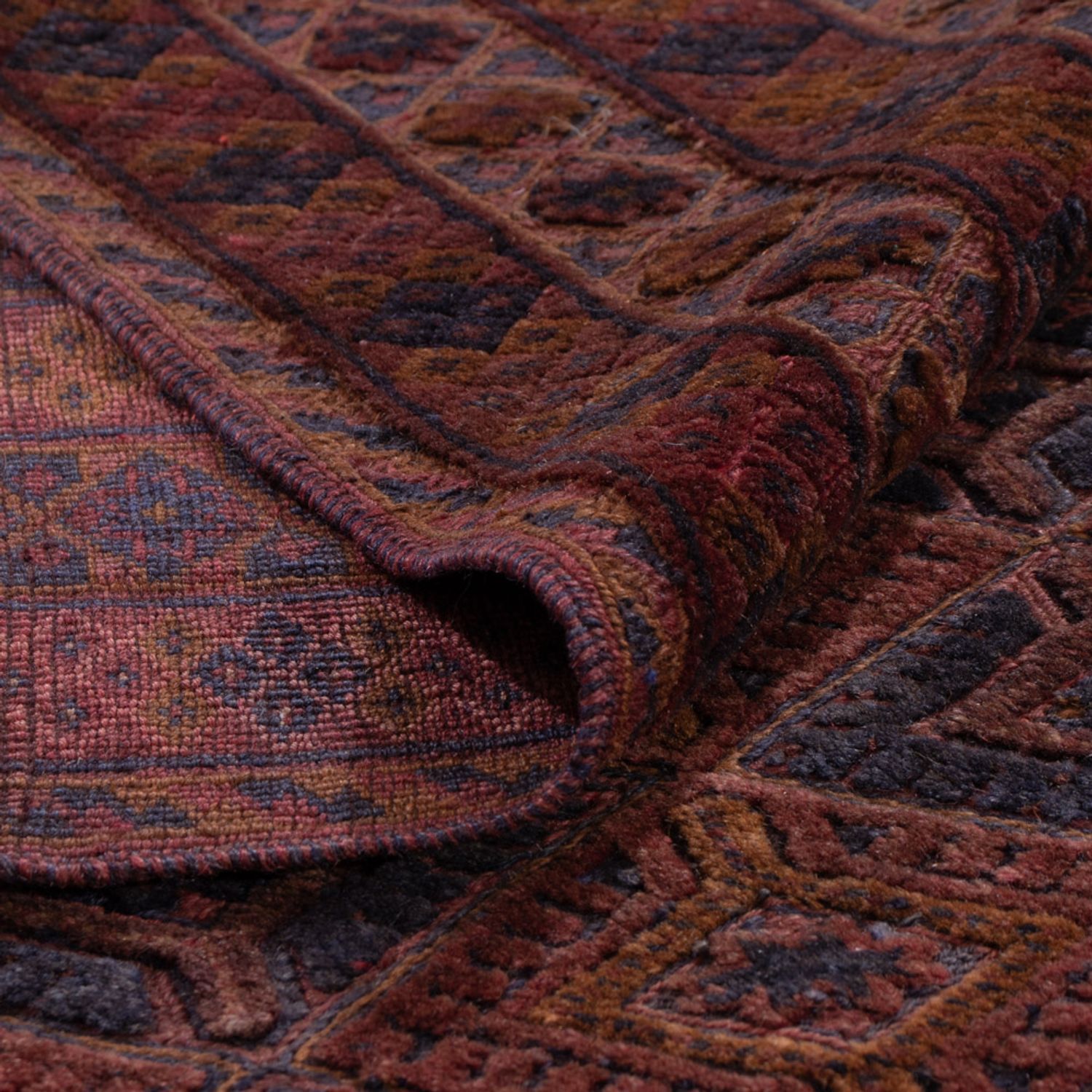 Kelim Rug - Oriental - 196 x 161 cm - dark red