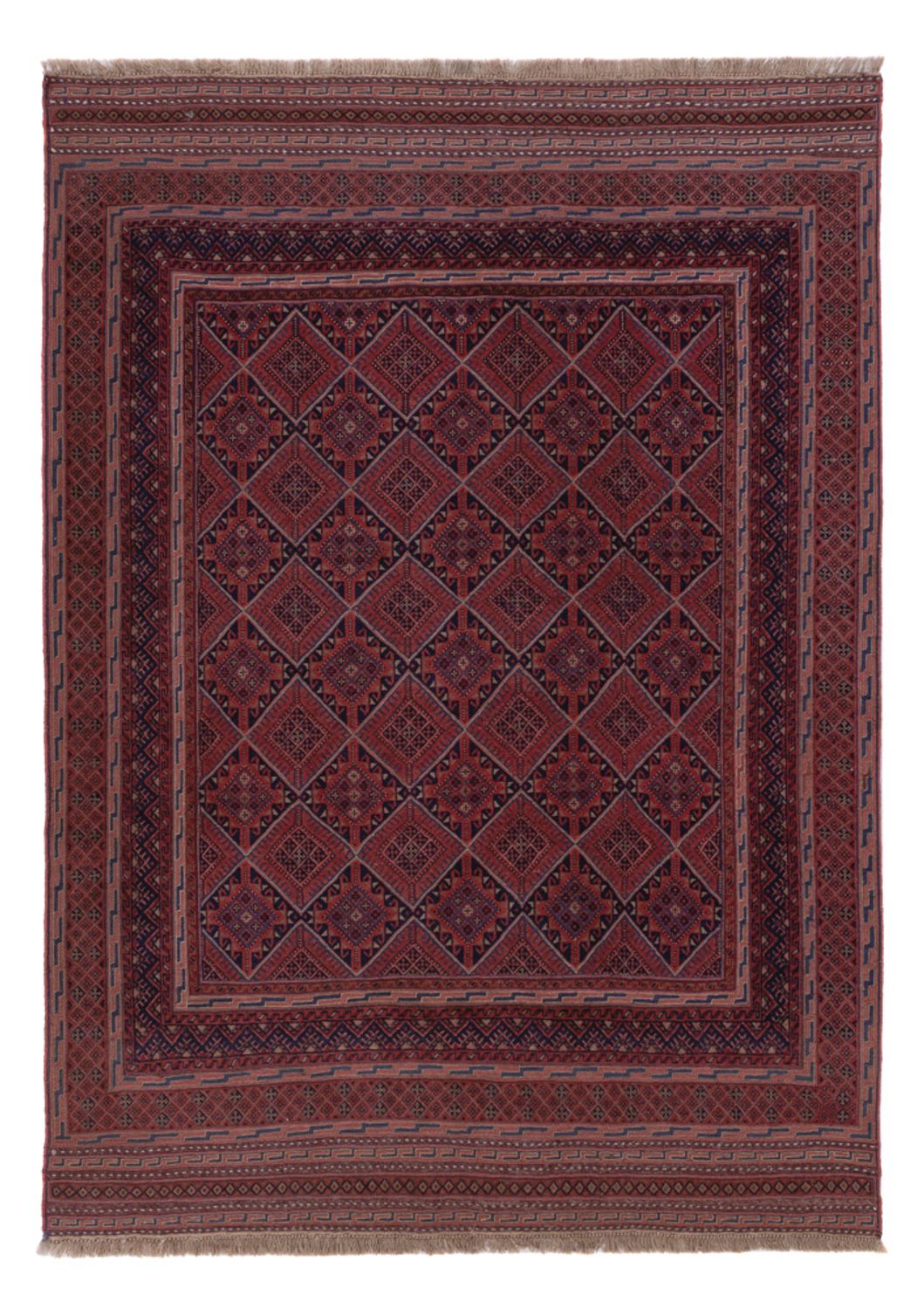 Kelim Rug - Oriental - 193 x 140 cm - dark red
