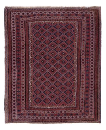 Kelim Rug - Oriental - 197 x 156 cm - dark red
