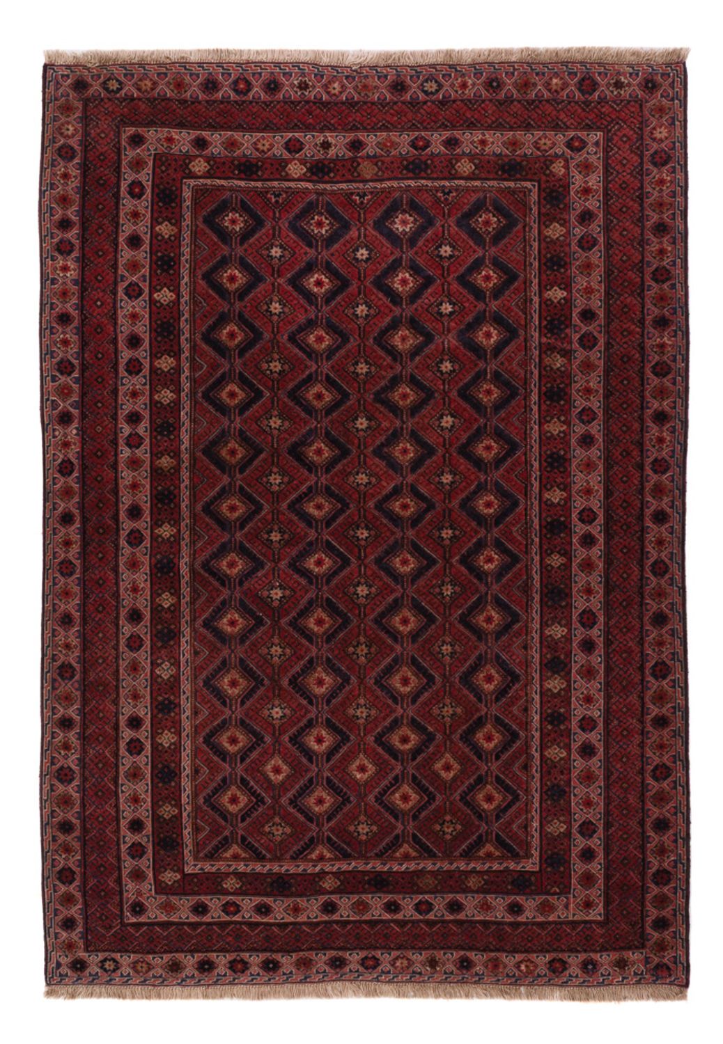 Kelim Rug - Oriental - 197 x 146 cm - dark red
