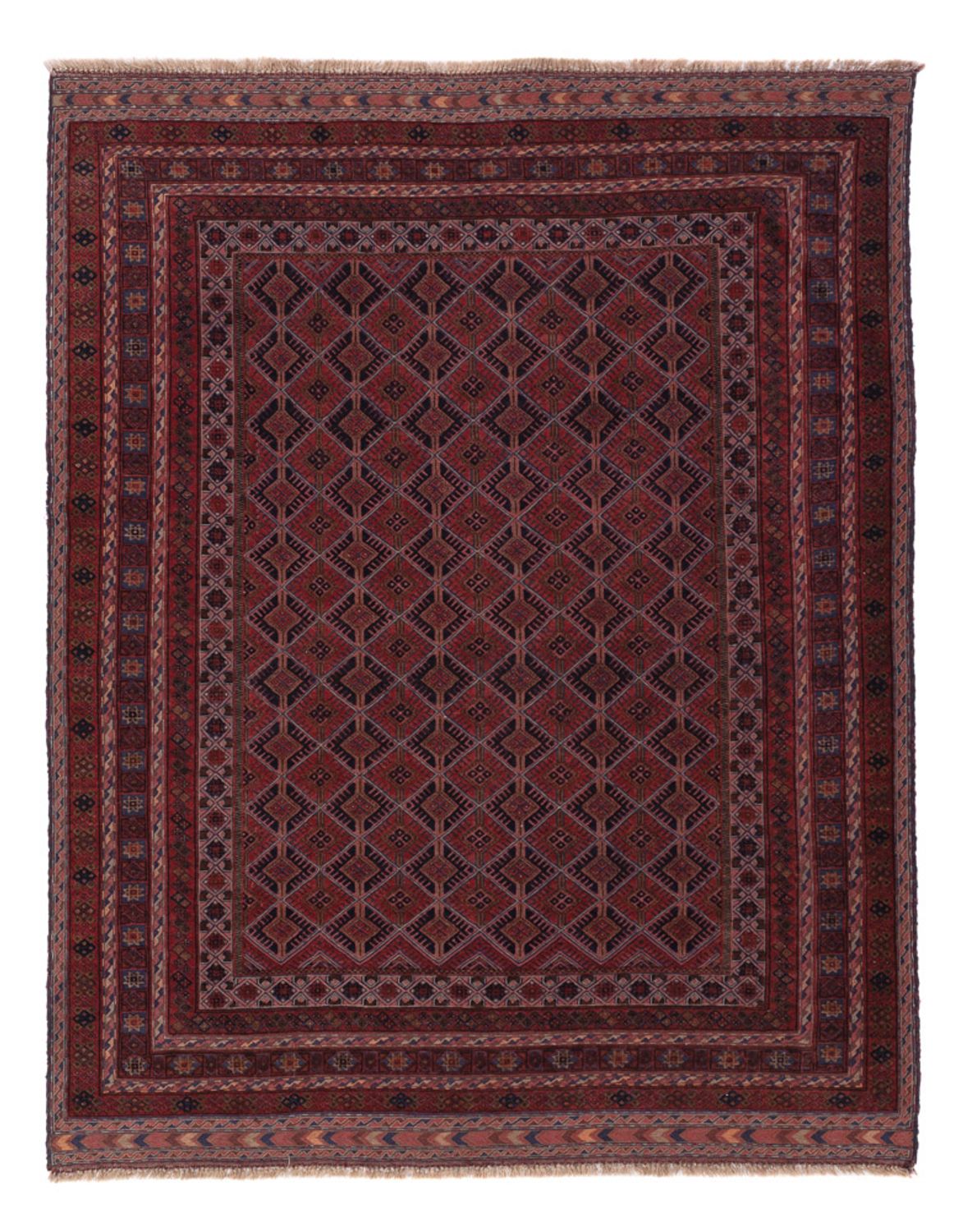 Kelim Rug - Oriental - 196 x 159 cm - dark red