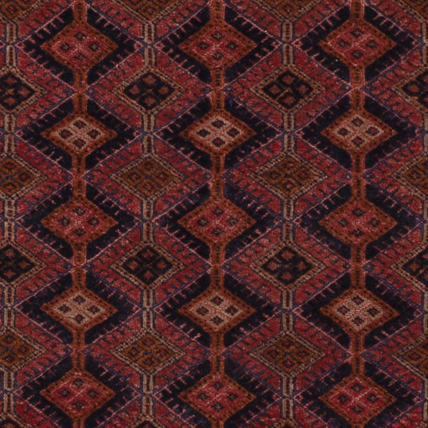 Kelim Rug - Oriental square  - 189 x 157 cm - dark red