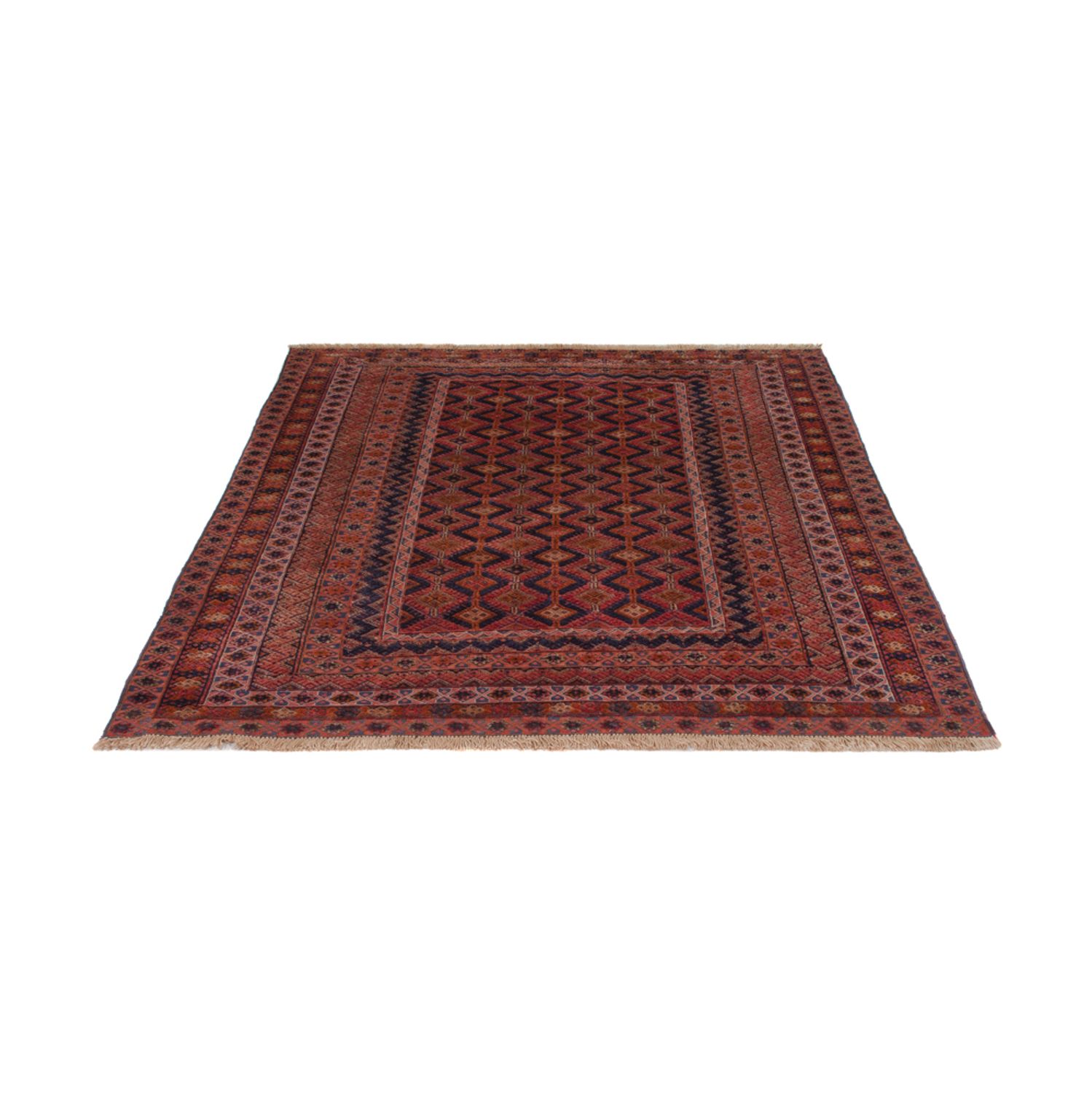 Kelim Rug - Oriental square  - 189 x 157 cm - dark red