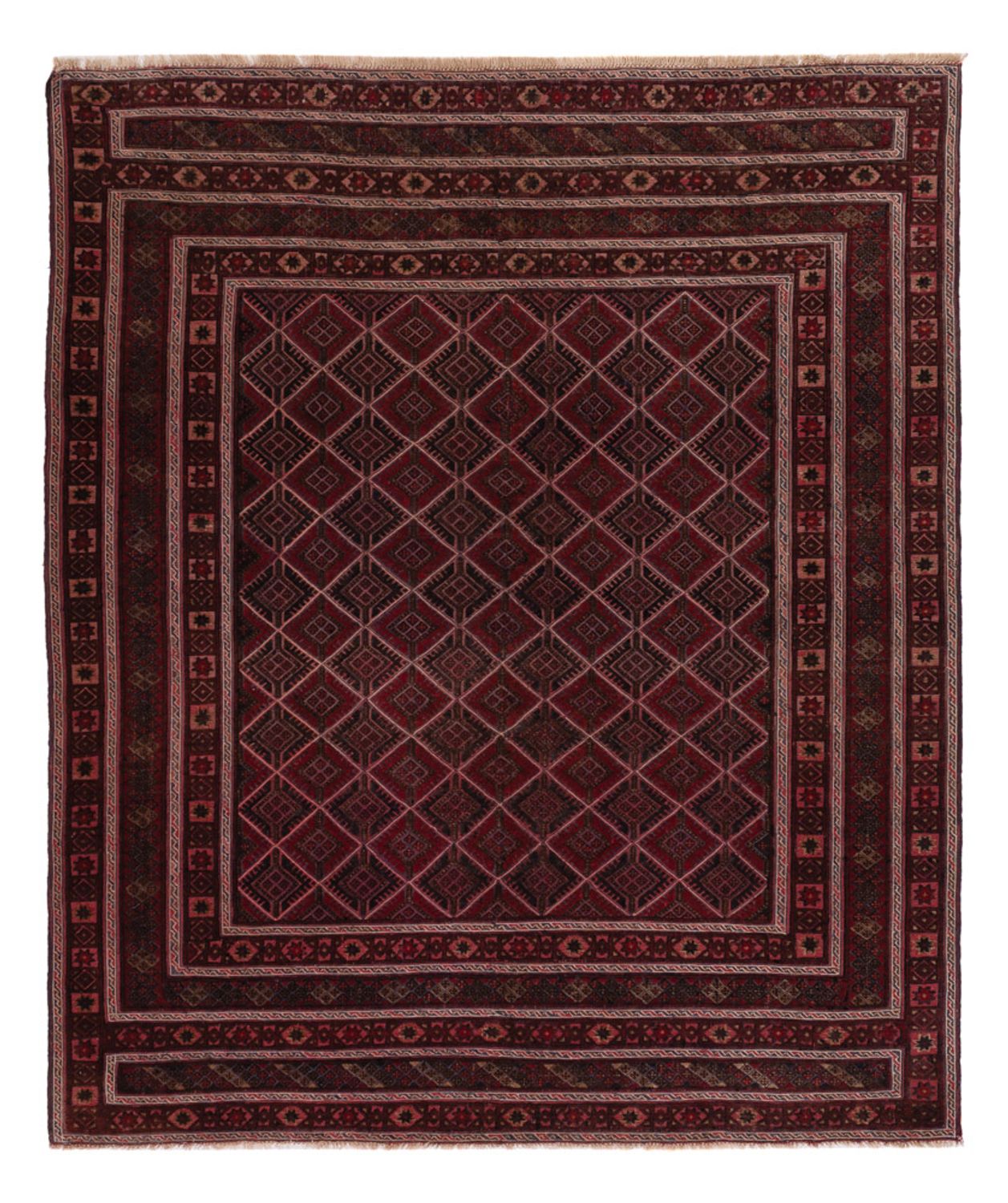 Kelim Rug - Oriental - 184 x 155 cm - dark red