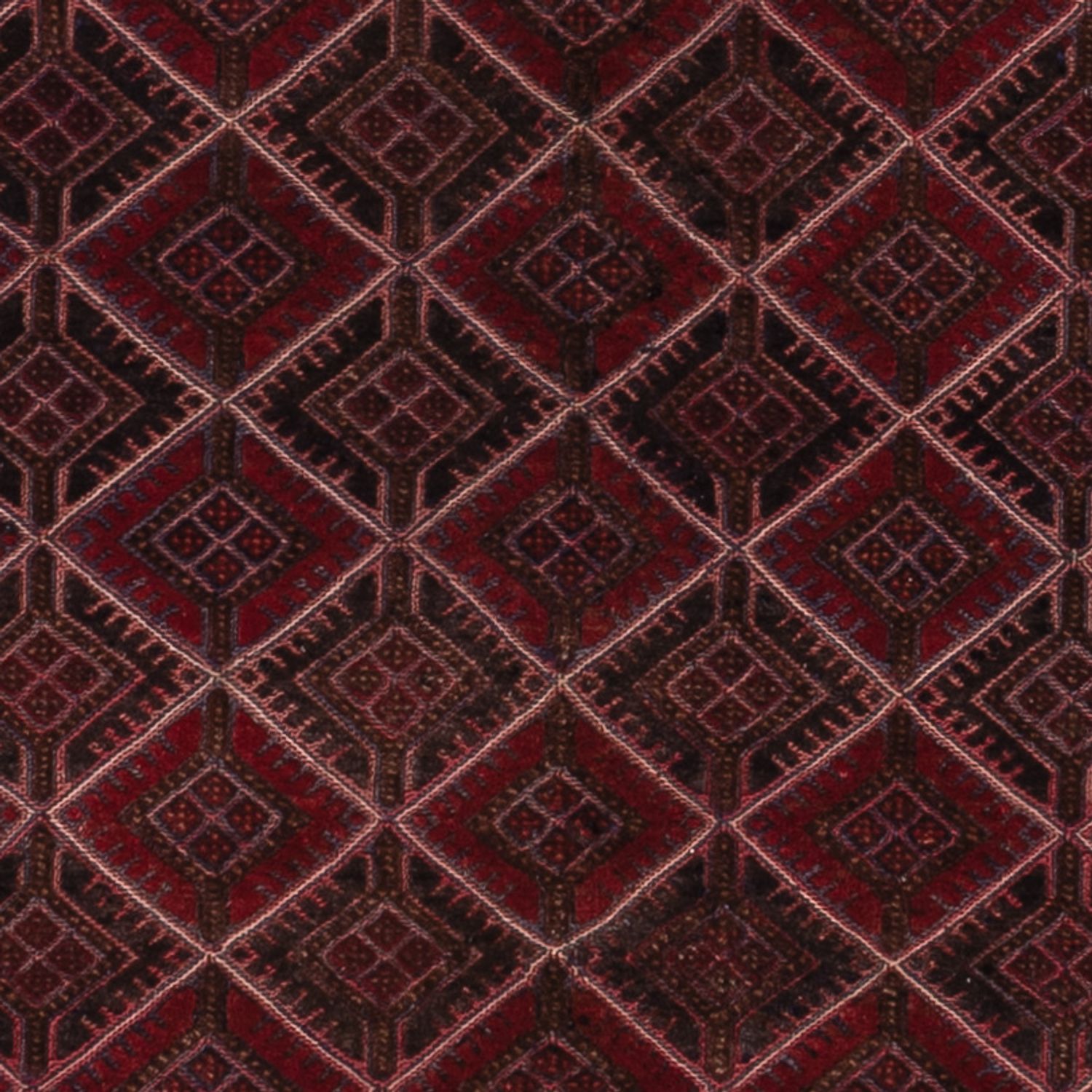Kelim Rug - Oriental - 184 x 155 cm - dark red