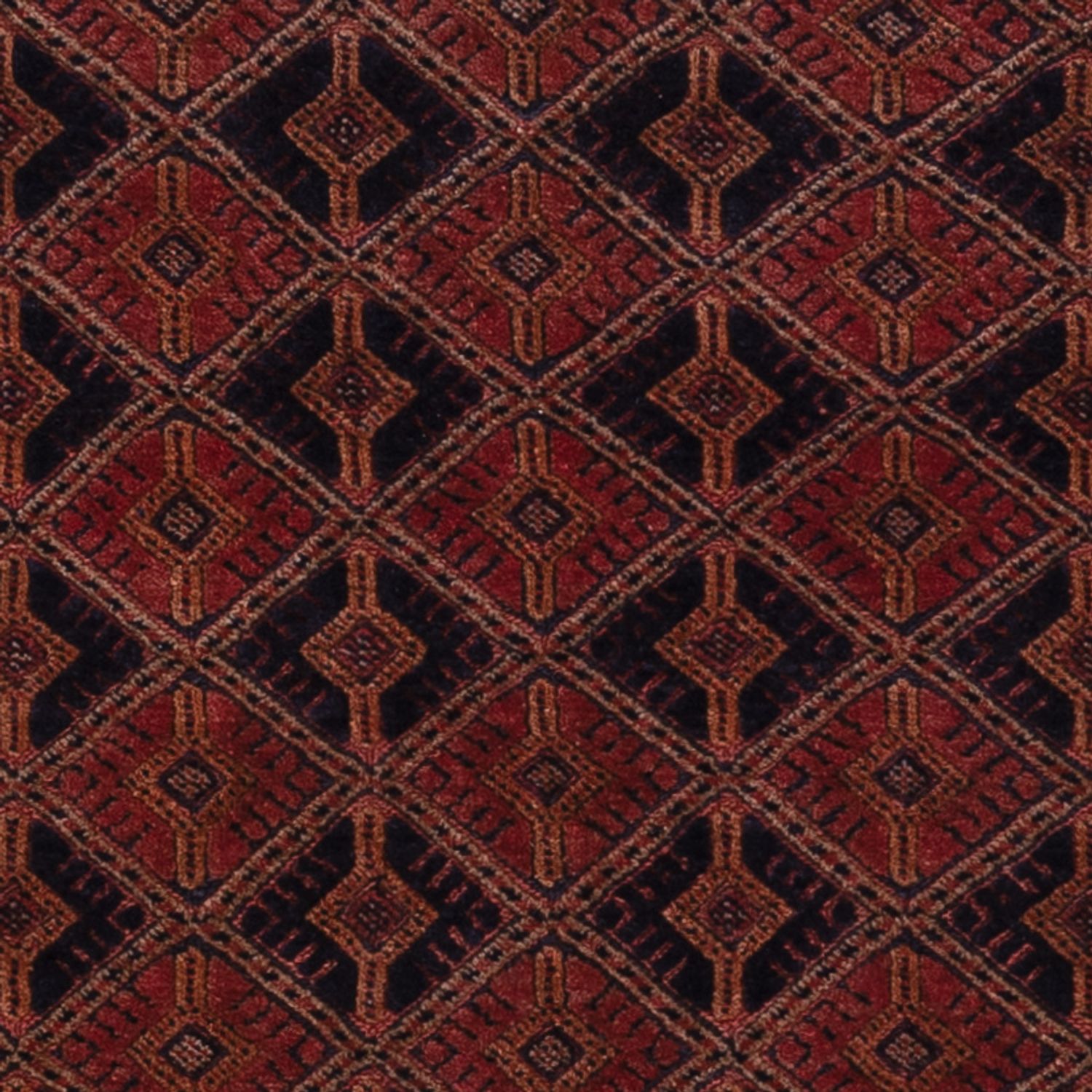 Kelim Rug - Oriental square  - 185 x 160 cm - dark red