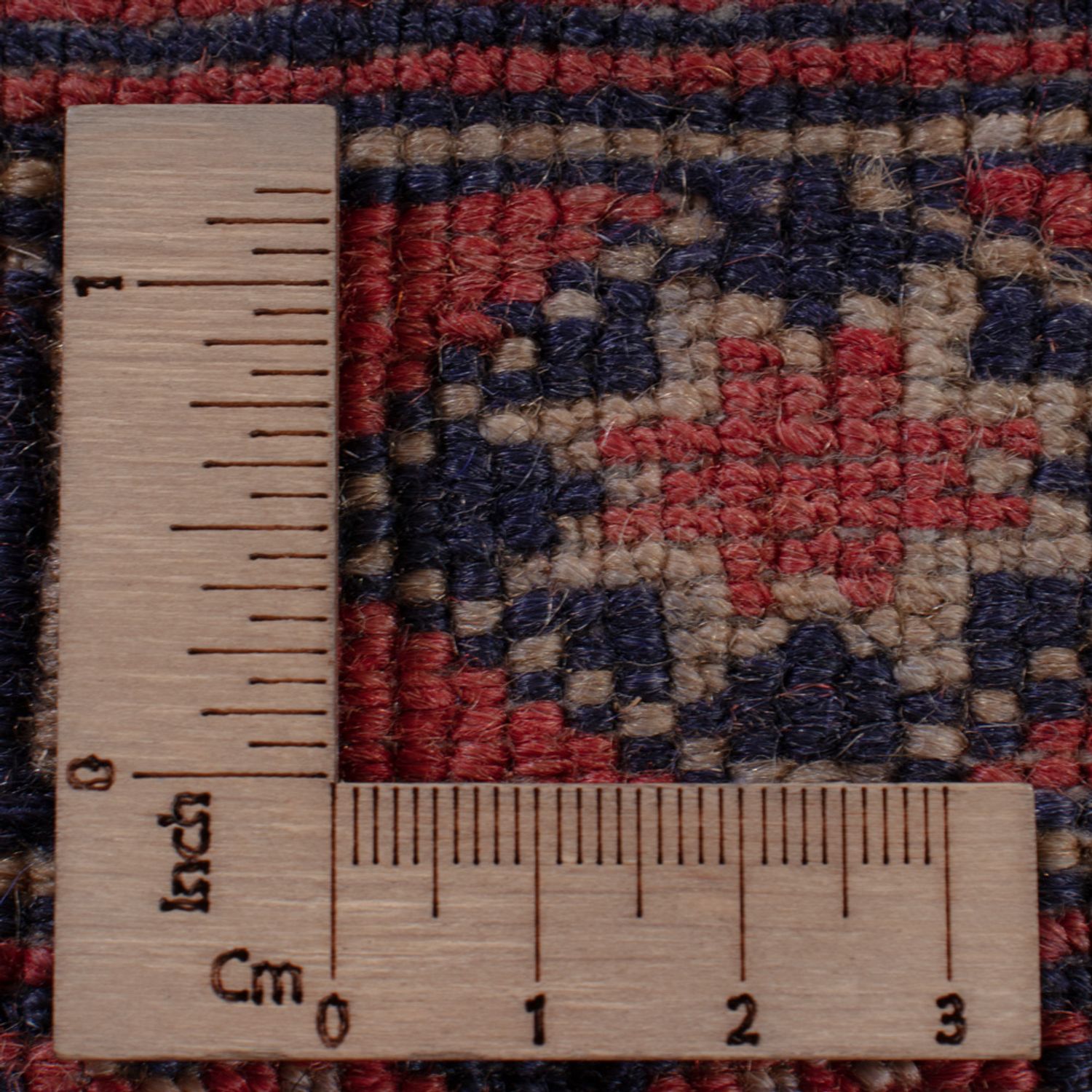 Kelim Rug - Oriental square  - 185 x 160 cm - dark red