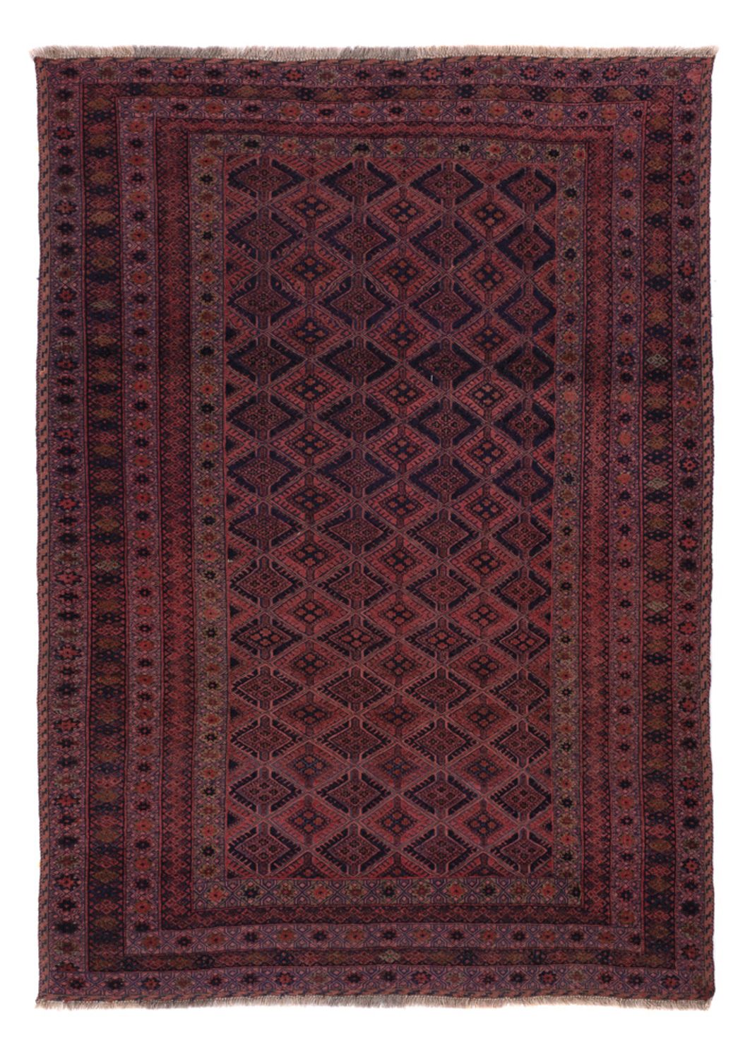 Kelimteppe - Orientalsk - 224 x 158 cm - mørk rød