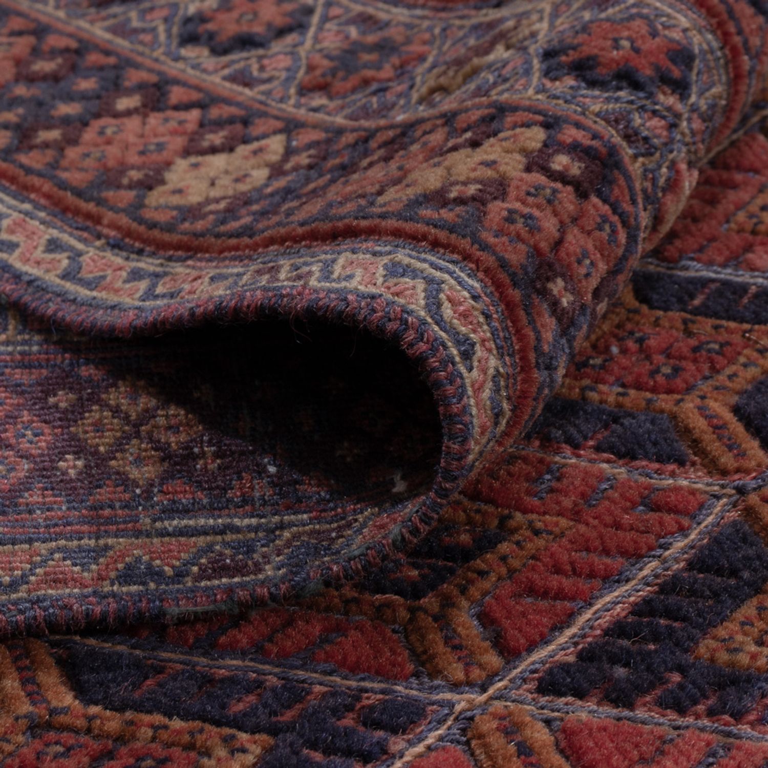 Kelimteppe - Orientalsk - 200 x 144 cm - mørk rød