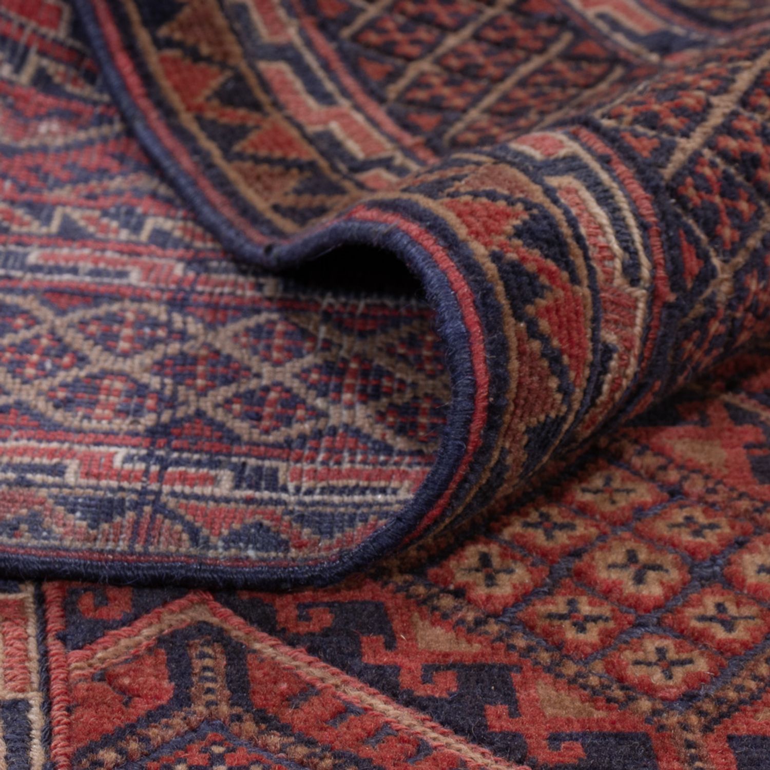 Kelimteppe - Orientalsk - 198 x 139 cm - mørk rød