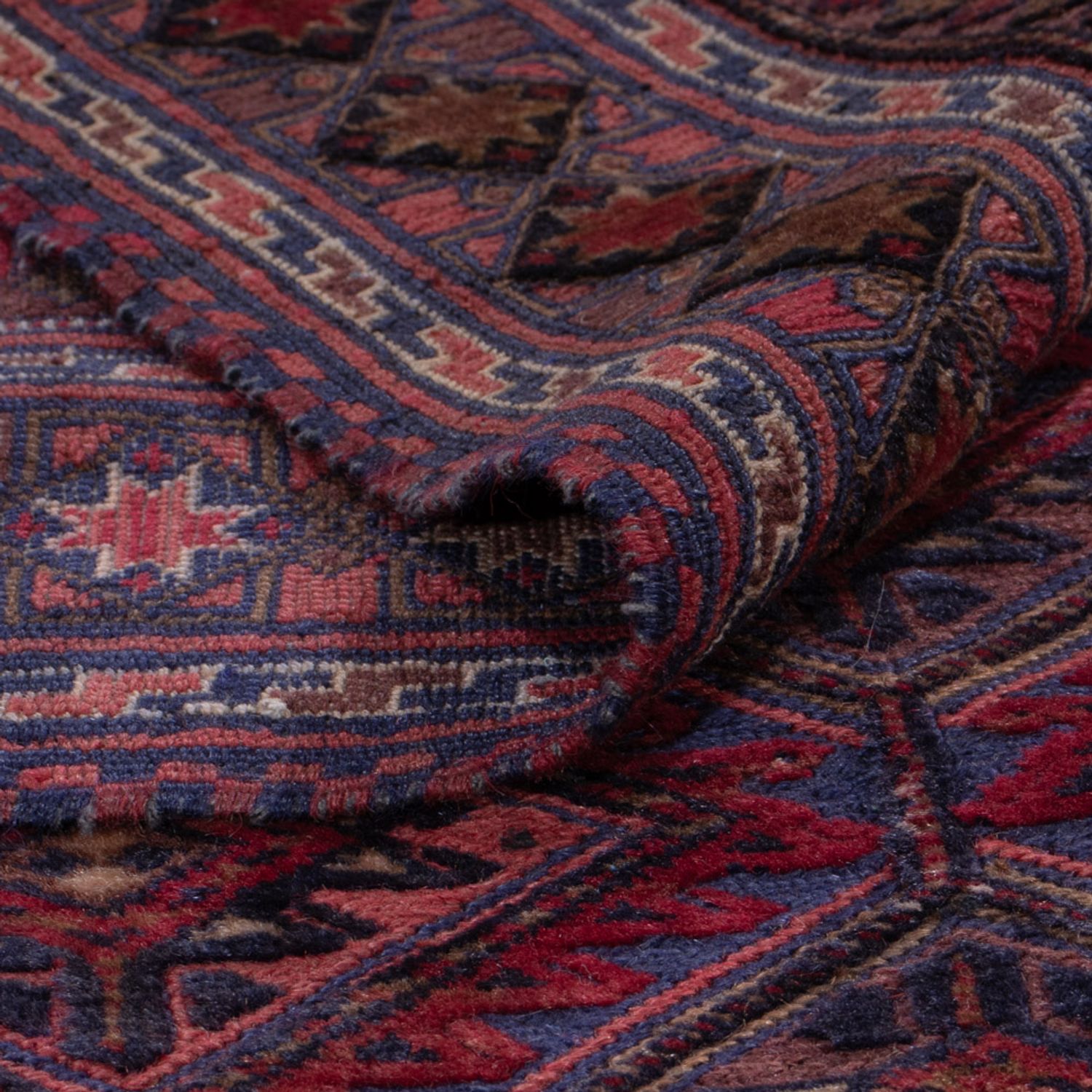 Kelimteppe - Orientalsk - 195 x 145 cm - mørk rød