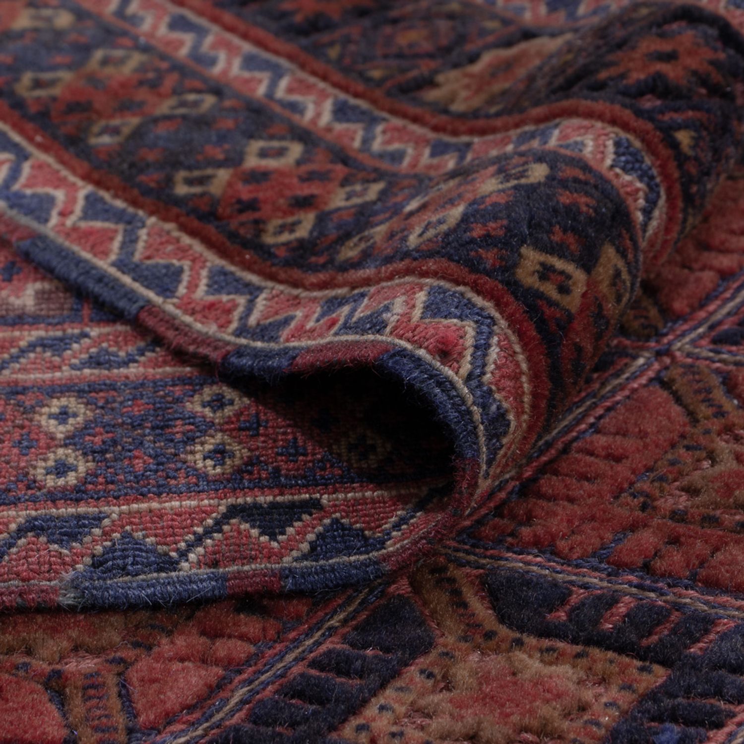 Kelimteppe - Orientalsk square  - 183 x 158 cm - mørk rød